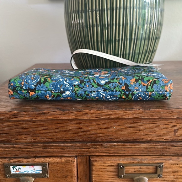 Coach Lyla Rose Blue Floral Clutch Wristlet